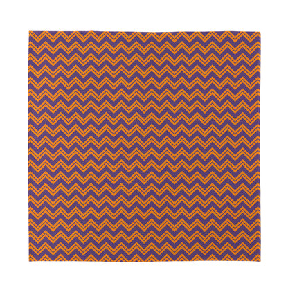 Halloween Zigzag Pattern Print Silk Bandana