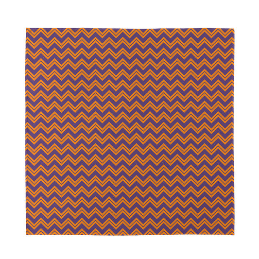 Halloween Zigzag Pattern Print Silk Bandana