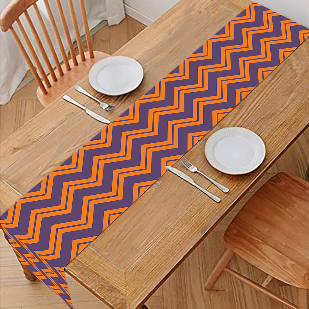 Halloween Zigzag Pattern Print Table Runner