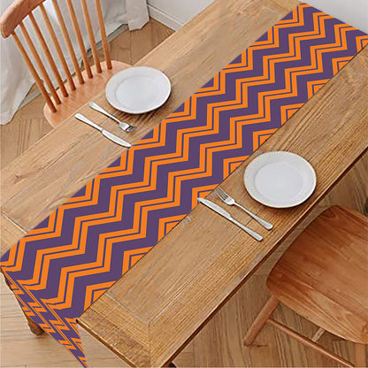 Halloween Zigzag Pattern Print Table Runner
