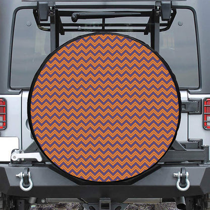Halloween Zigzag Pattern Print Tire Cover