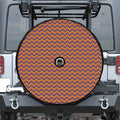 Halloween Zigzag Pattern Print Tire Cover With Camera Hole