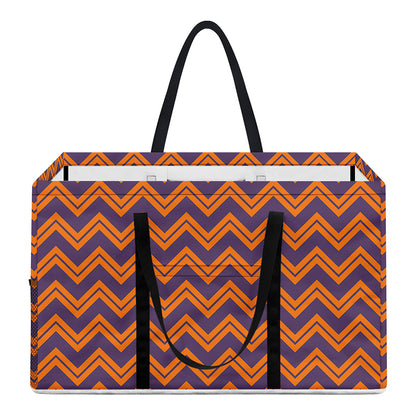 Halloween Zigzag Pattern Print Utility Tote Bag