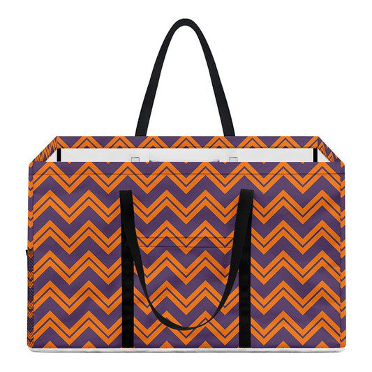 Halloween Zigzag Pattern Print Utility Tote Bag