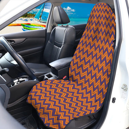 Halloween Zigzag Pattern Print Waterproof Car Seat Cover
