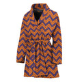 Halloween Zigzag Pattern Print Women's Bathrobe