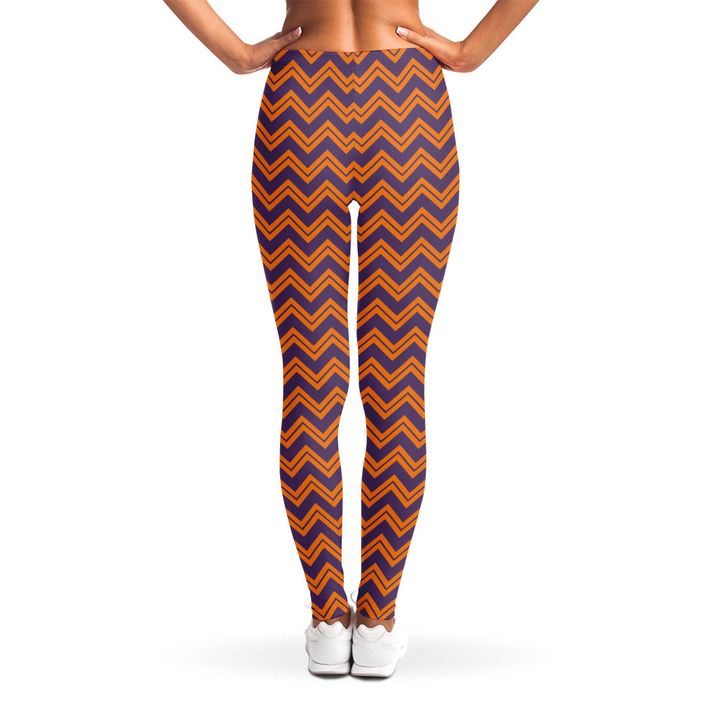 Halloween Zigzag Pattern Print Women's Leggings