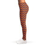 Halloween Zigzag Pattern Print Women's Leggings