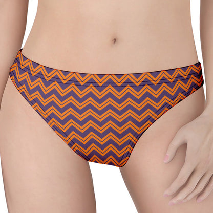 Halloween Zigzag Pattern Print Women's Thong