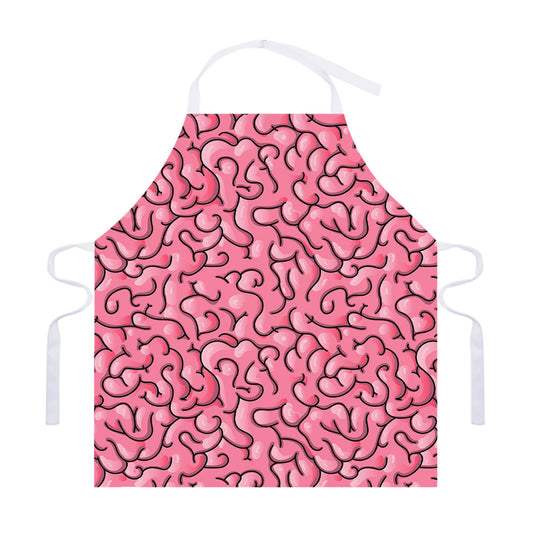 Halloween Zombie Brain Print Adjustable Apron