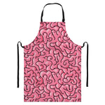 Halloween Zombie Brain Print Bib Apron With Pocket
