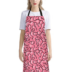 Halloween Zombie Brain Print Bib Apron With Pocket
