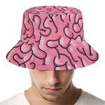 Halloween Zombie Brain Print Bucket Hat