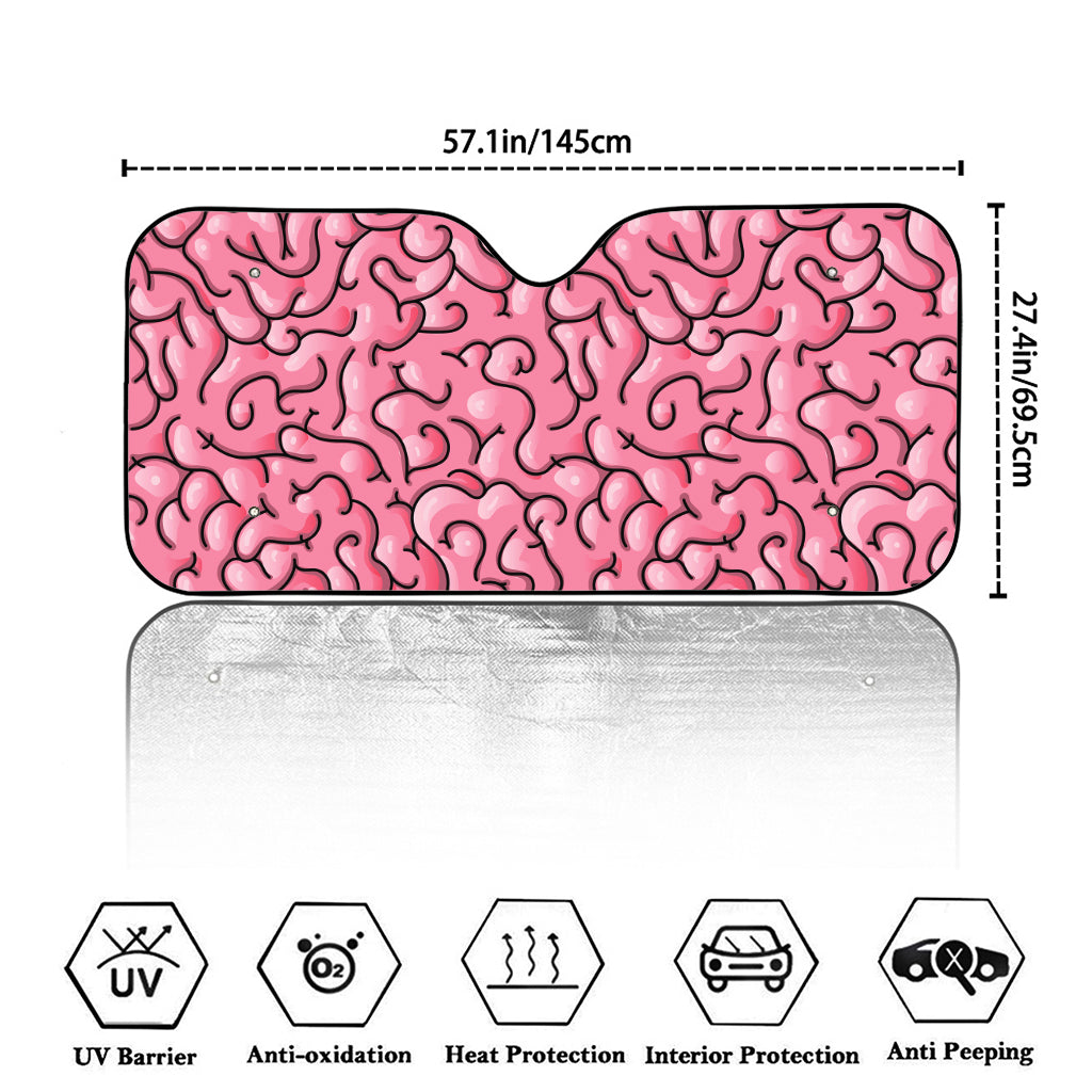 Halloween Zombie Brain Print Car Windshield Sun Shade