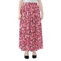 Halloween Zombie Brain Print Chiffon Maxi Skirt