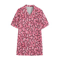 Halloween Zombie Brain Print Cotton Hawaiian Shirt