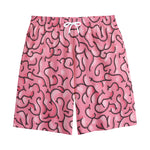Halloween Zombie Brain Print Cotton Shorts
