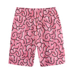 Halloween Zombie Brain Print Cotton Shorts