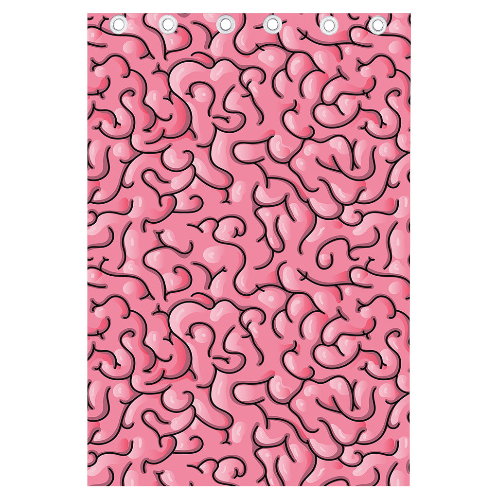 Halloween Zombie Brain Print Curtain
