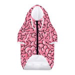 Halloween Zombie Brain Print Dog Zip Up Hoodie
