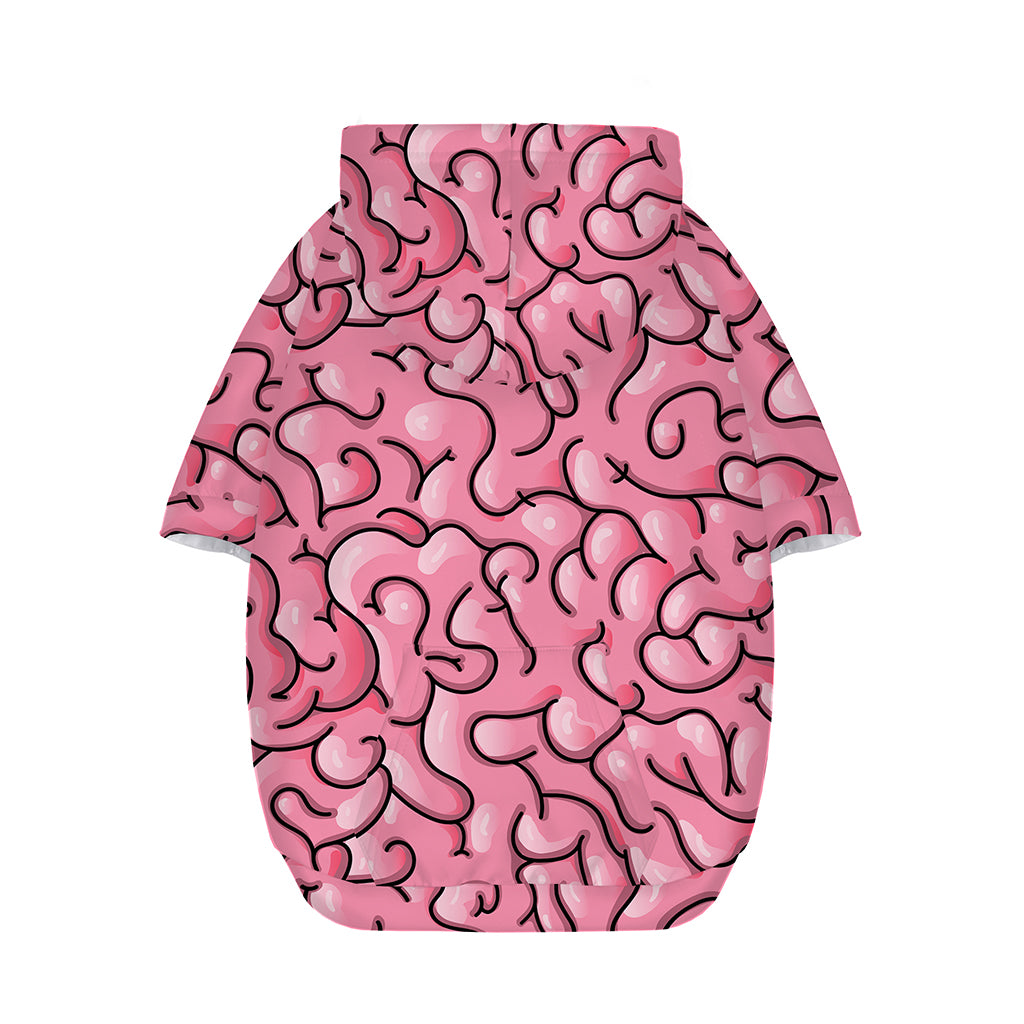 Halloween Zombie Brain Print Dog Zip Up Hoodie