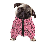 Halloween Zombie Brain Print Dog Zip Up Jacket