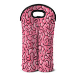 Halloween Zombie Brain Print Double Neoprene Wine Tote