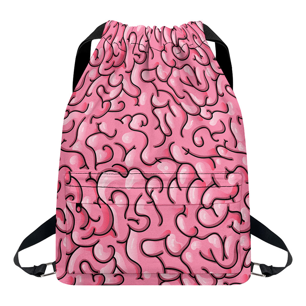 Halloween Zombie Brain Print Drawstring Backpack