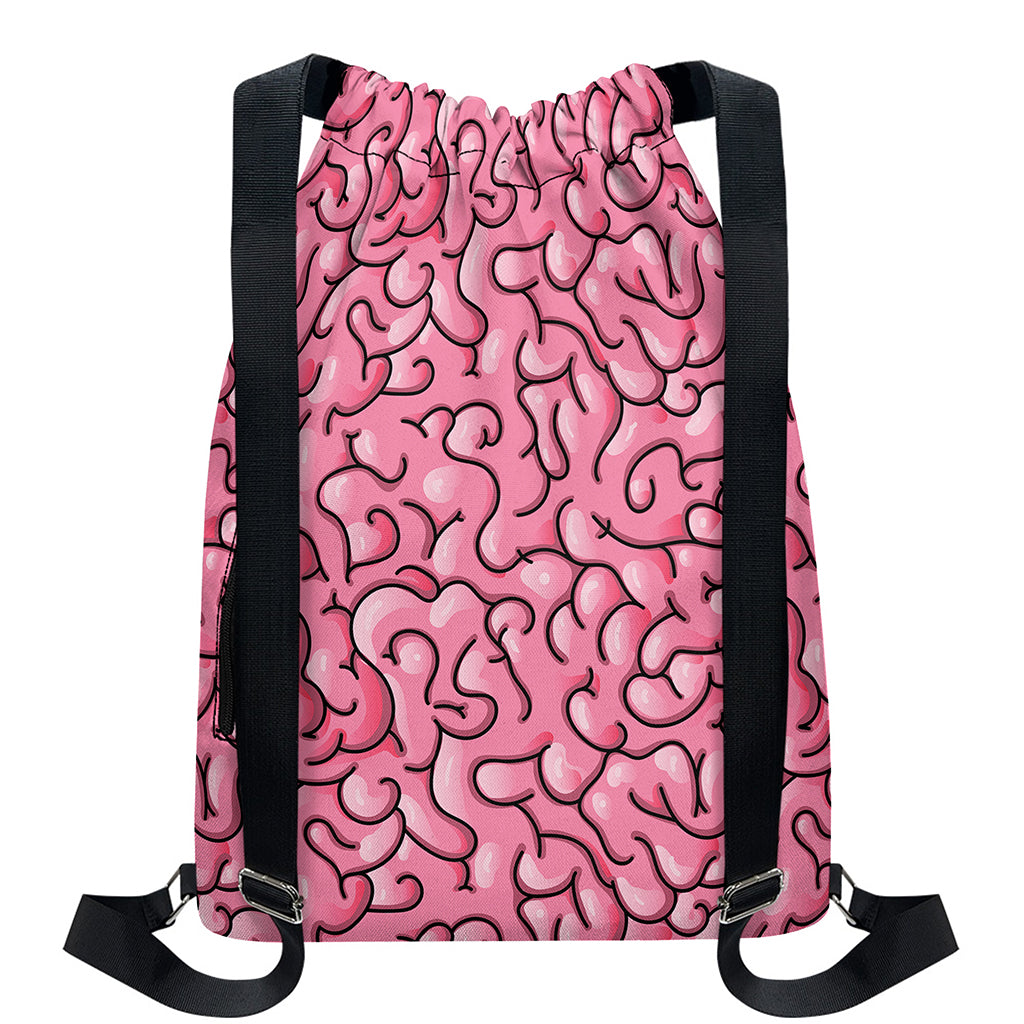 Halloween Zombie Brain Print Drawstring Backpack