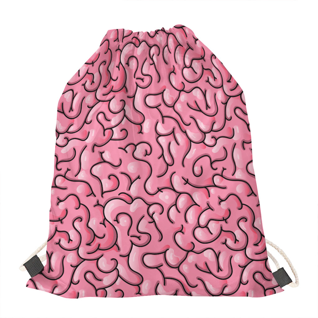 Halloween Zombie Brain Print Drawstring Bag