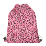 Halloween Zombie Brain Print Drawstring Bag