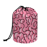 Halloween Zombie Brain Print Drawstring Makeup Bag
