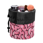 Halloween Zombie Brain Print Drawstring Makeup Bag