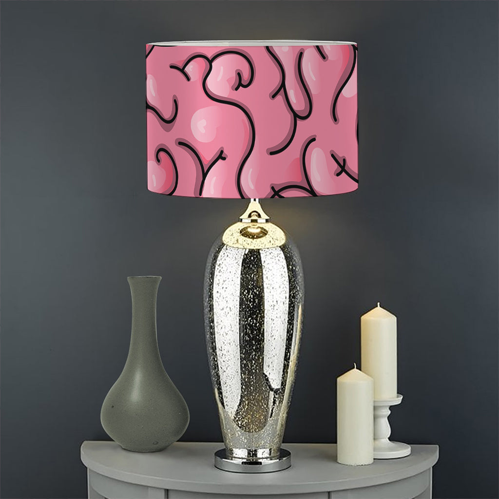 Halloween Zombie Brain Print Drum Lamp Shade