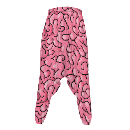 Halloween Zombie Brain Print Hammer Pants