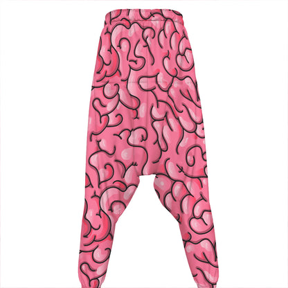 Halloween Zombie Brain Print Hammer Pants