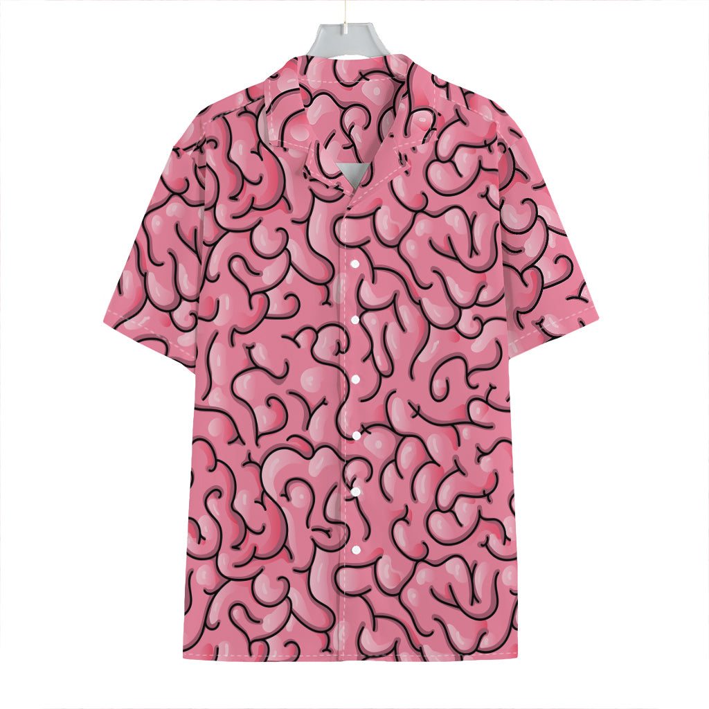 Halloween Zombie Brain Print Hawaiian Shirt