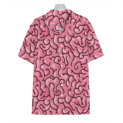 Halloween Zombie Brain Print Hawaiian Shirt