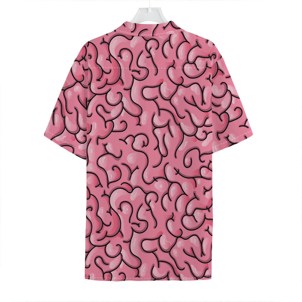 Halloween Zombie Brain Print Hawaiian Shirt