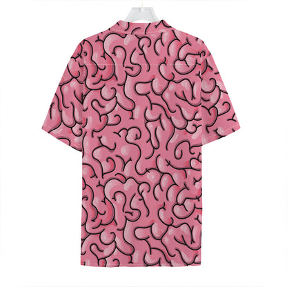 Halloween Zombie Brain Print Hawaiian Shirt