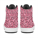 Halloween Zombie Brain Print High Top Leather Sneakers