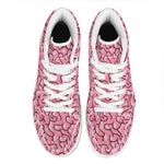 Halloween Zombie Brain Print High Top Leather Sneakers