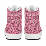 Halloween Zombie Brain Print High Top Leather Sneakers