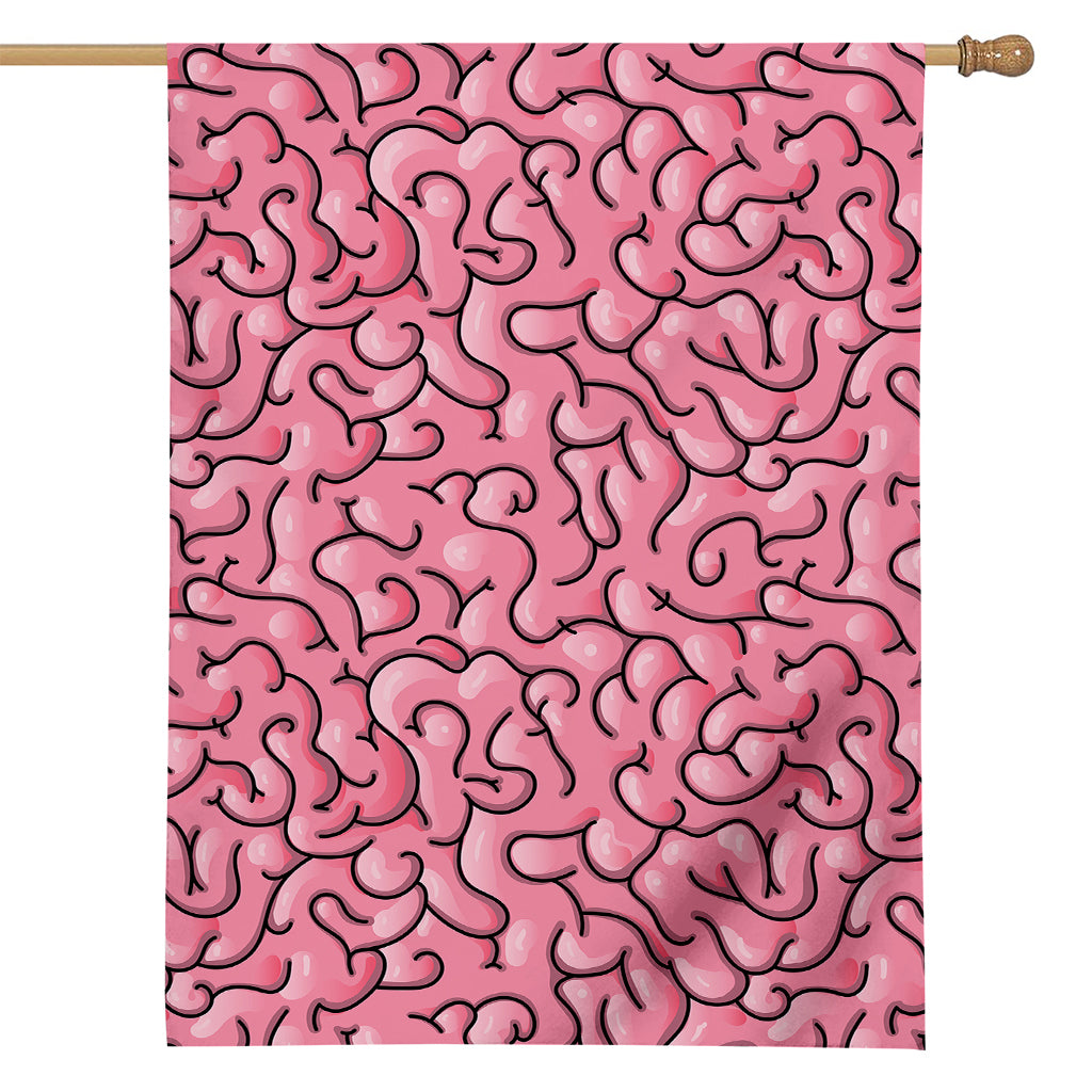Halloween Zombie Brain Print House Flag