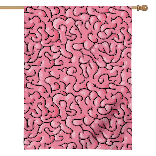 Halloween Zombie Brain Print House Flag