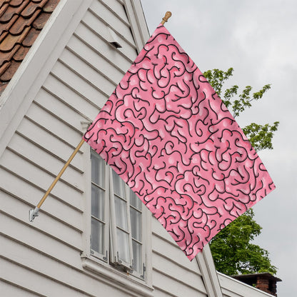 Halloween Zombie Brain Print House Flag