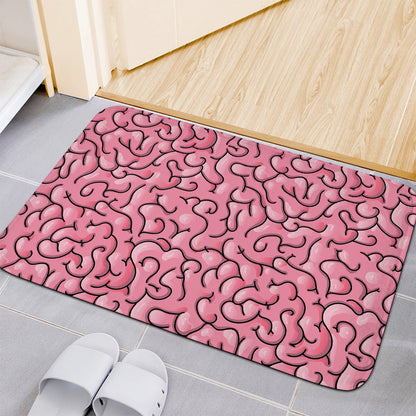 Halloween Zombie Brain Print Indoor Door Mat