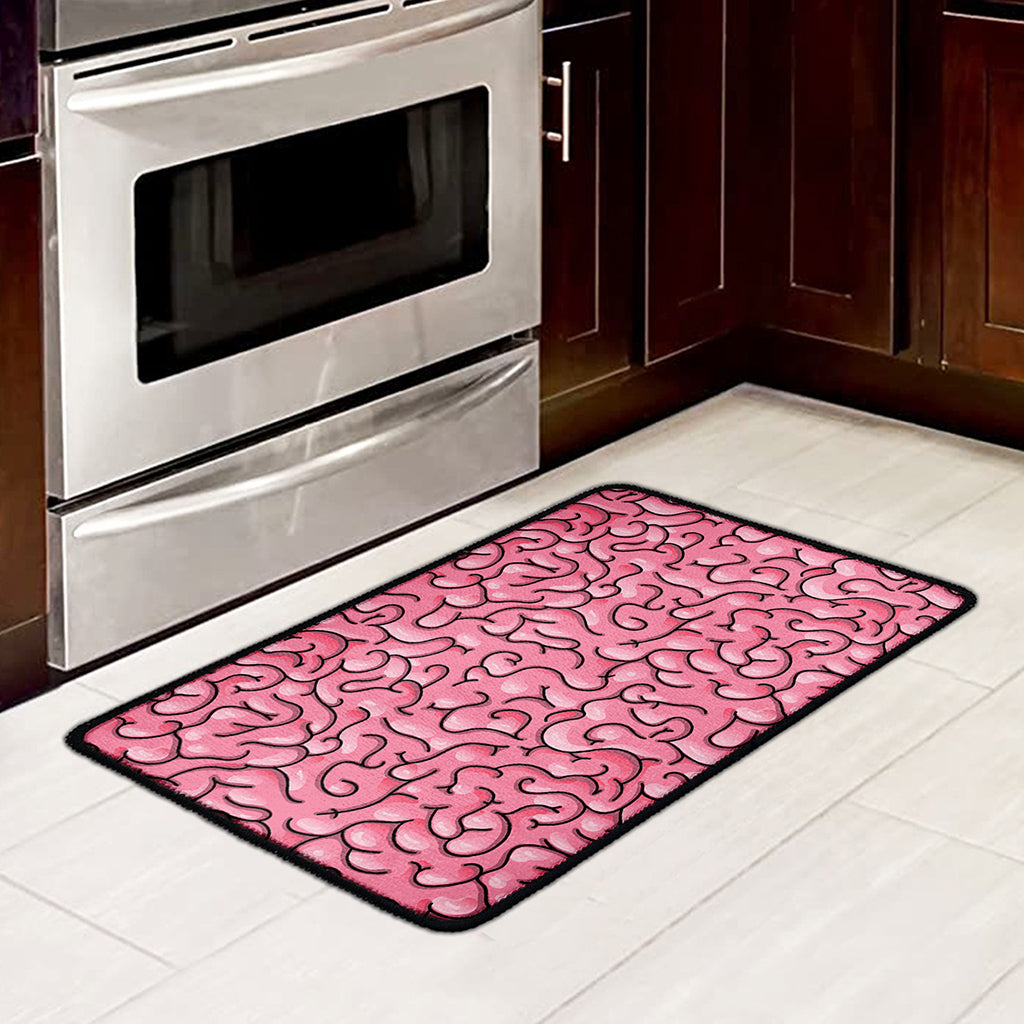 Halloween Zombie Brain Print Kitchen Mat