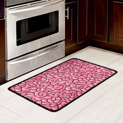 Halloween Zombie Brain Print Kitchen Mat