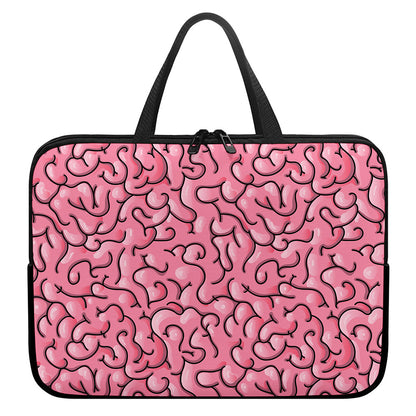Halloween Zombie Brain Print Laptop Sleeve With Handle